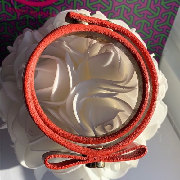 ❤️❤️❤️ Tory Burch dark orange wrap leather bracelet - Picture 3 of 5